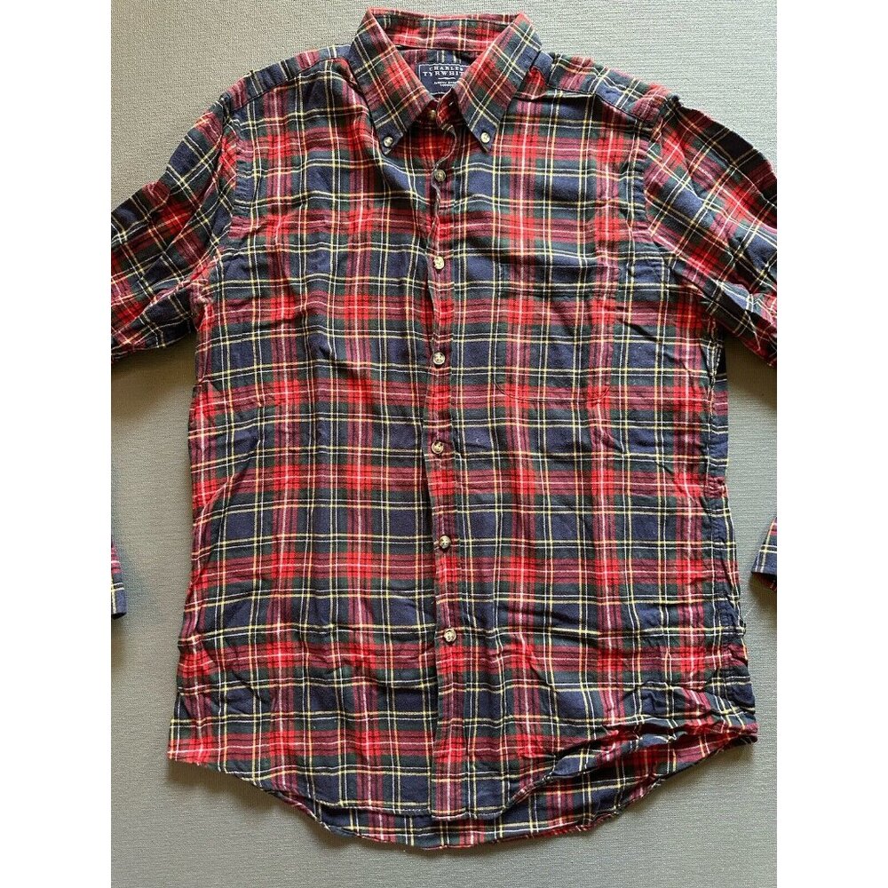 Charles Tyrwhitt Weekend Slim Fit Brush Twill shirt Red  Plaid Medium